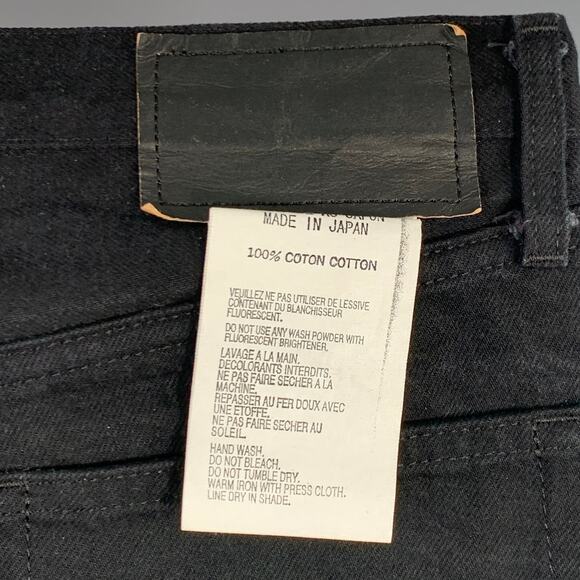 TUKI Size XL Black Twill Cotton Straight Five Pockets Jeans - Picture 3 of 7